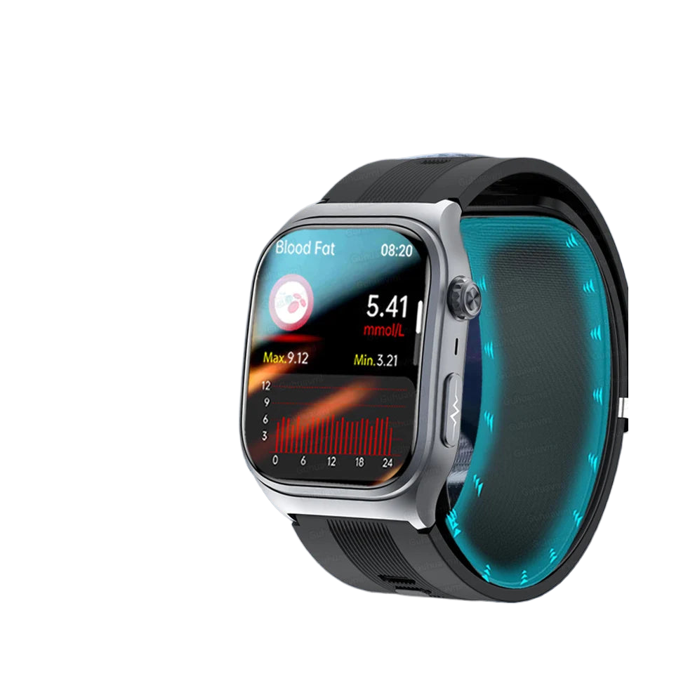 2025 Sapphire Glass Smartwatch: Advanced ECG, PPG, Heart Rate & Blood Sugar Health Tracker for Men
