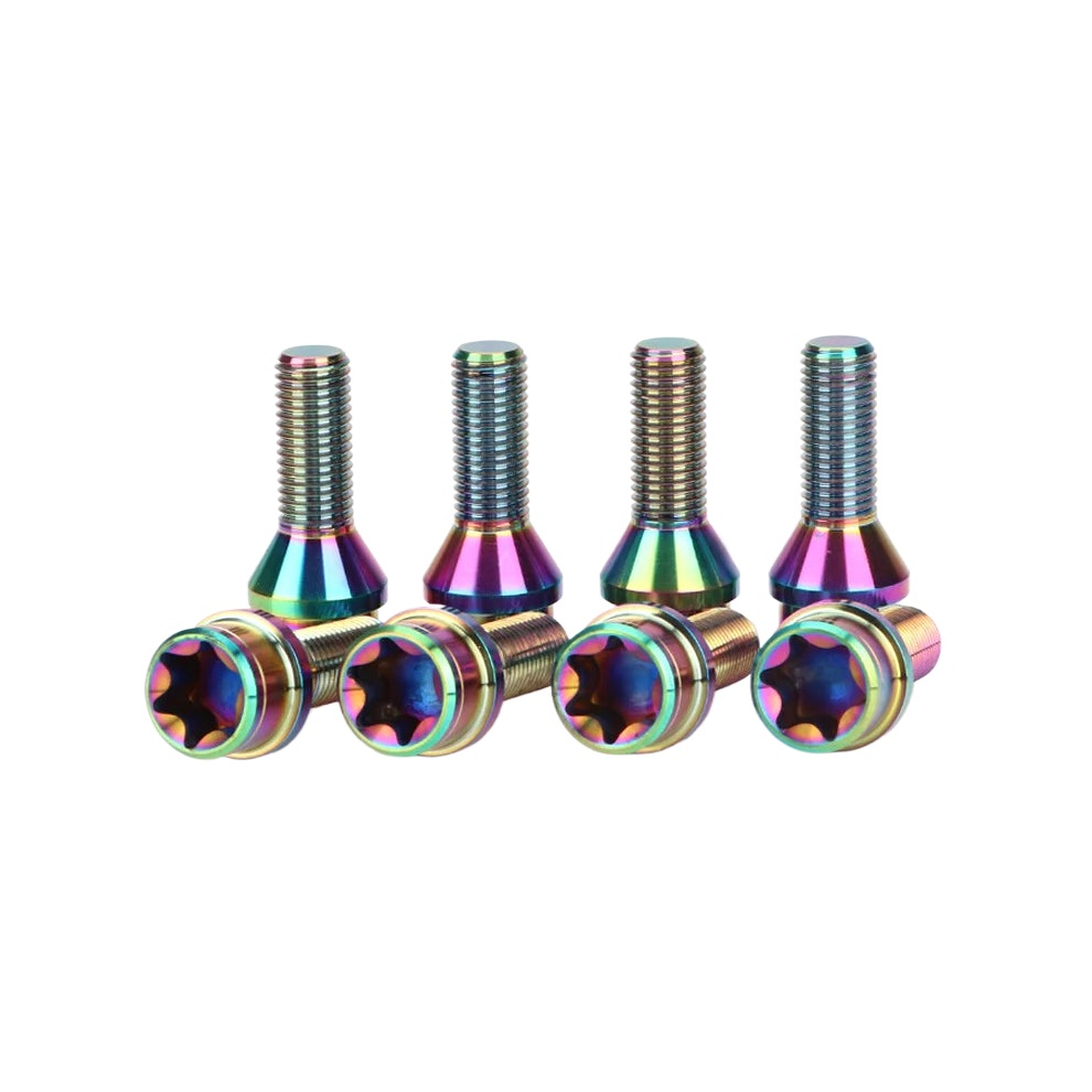 Premium Gr5 Titanium Alloy Anti-Theft Wheel Bolts Set (16-20Pcs) - M12x1.5 For Bmw Models E88, E30, E90, E36, E46, E60, E39, E34 313031675605