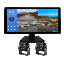 36-Inch 4-Channel Car DVR Recorder with Smart Blind Spot Radar and BSD Alarm, 1080p AHD with 4 Backup Cameras for Trucks and Buses