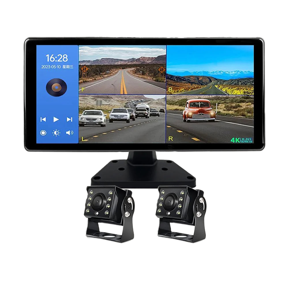 36-Inch 4-Channel Car Dvr Recorder With Smart Blind Spot Radar And Bsd Alarm, 1080P Ahd With 4 Backup Cameras For Trucks And Buses 705353310720