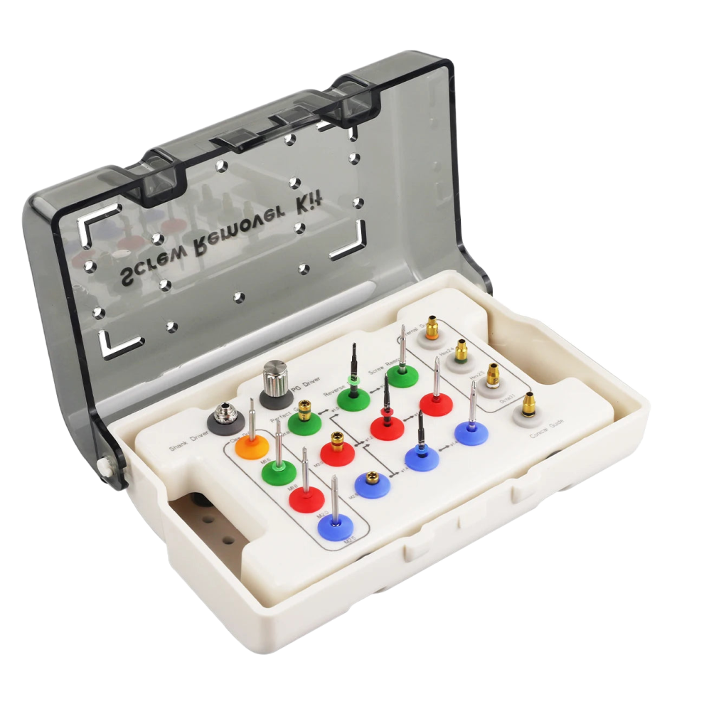 Comprehensive Dental Implant Screw Remover Kit With Drill Guide For Efficient Broken Fixture Extraction 726084929012