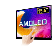 Ultra HD 4K OLED Touchscreen Portable Monitor - 15.6'' with 550 Nit Brightness, USB-C & HDMI for Xbox, Switch, and Laptops