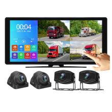 36-Inch 4-Channel Vehicle DVR Recorder System with 1080p AHD Backup Cameras, MP5, Bluetooth, FM, and Touch Monitor for Trucks, Buses, and Trailers