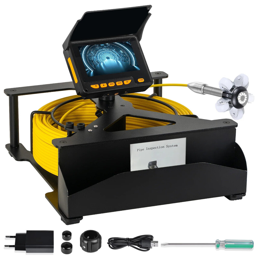 Syanspan 16Gb Dvr Endoscope: Ip68 Waterproof Sewer & Pipe Inspection Camera With 8500Mah Battery 313113590536