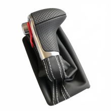 Premium Leather Chrome Gear Shift Knob for Audi A6 A7 A3 A4 A5 Q7 Q5 (2009-2014) - Model 4G1 713 139 R