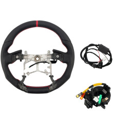 Premium Genuine Leather Heated Steering Wheel for Toyota 4Runner (2014-2024) & Tundra (2014-2021) - Sleek Black Finish