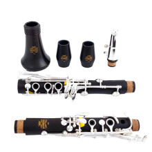 Moresky Professional Ebony Wood Bb Clarinet - 17-Key Grenadilla Sib Klarnet M6