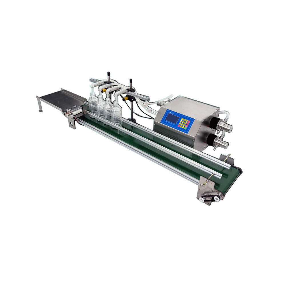 Automatic 4-Head Liquid Filling Machine with Conveyor Belt - 150W Diaphragm Pump for Juice, Cosmetics, and Water Bottles-image-OPC-PMGH6TG-NEW