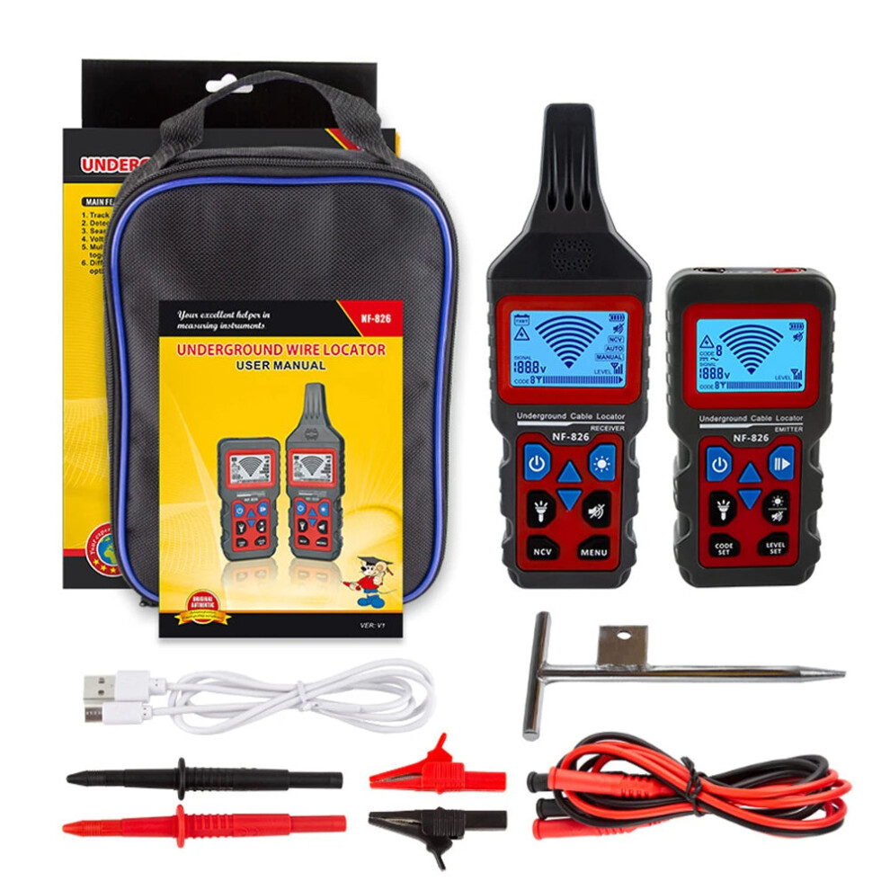Noyafa Nf-826 Underground Cable & Pipeline Tester - Wire Tracker For Electrical, Water, And Gas Lines 7445020337324