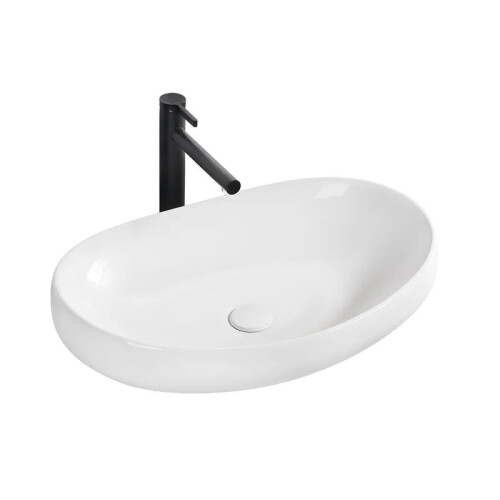 Modern Minimalist Oval Ceramic Wash Basin - Sleek Inter-Platform Art Pool Washstand