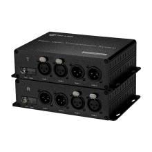 Dual-Channel XLR Audio to Fiber Converter Kit - Balanced Audio Transmitter & Receiver with SM FC for Professional Audio Systems