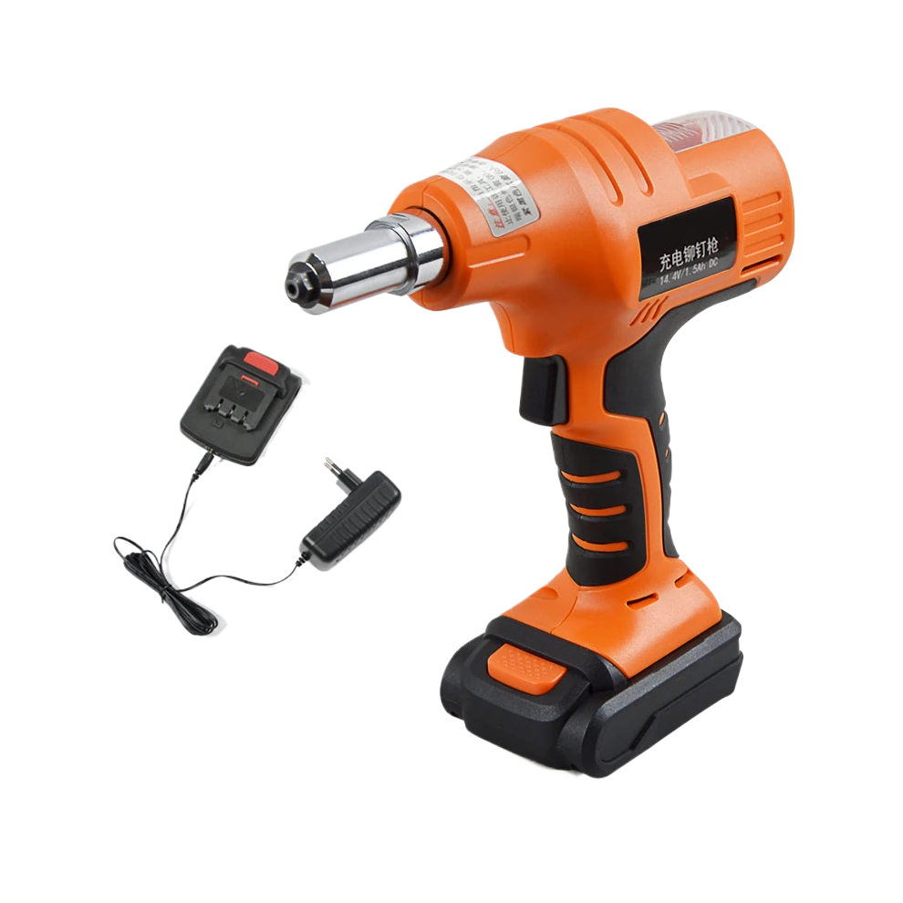 Portable 14.4V Cordless Rechargeable Rivet Gun With Battery - Efficient Electric Riveting Tool For Nut And Pull Rivets 7445028937915