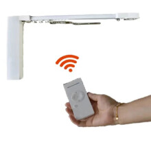 Smart Home Electric Curtain System with Remote Control and Battery-Powered Motor