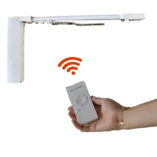 Smart Home Electric Curtain System with Remote Control and Battery-Powered Motor