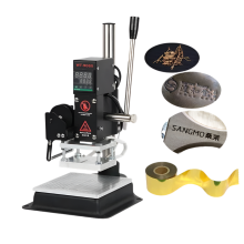 Precision Manual Embossing & Hot Foil Stamping Machine with Positioning Slider for PVC, Leather, and Plastic