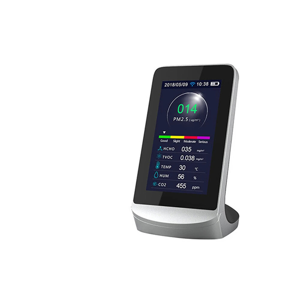 Multifunctional Co2 Sensor: Digital Temperature & Humidity Tester With Air Quality Monitor For Carbon Dioxide, Tvoc, And Hcho Detection 726084795945