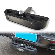Ford F150 (2013-2020) Trailer Hitch with 2 Square Tube Receiver & Tow Hitch Step Bar Pedal - US Standard, Raptor & Limited Models Compatible