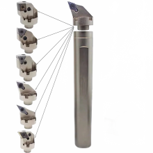 Sanai 40mm Anti-Vibration CNC Lathe Turning Tool Holder with Interchangeable Cooling Head - No Insert Included