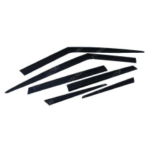 Black Window Vent Shades & Sun Rain Guard Moulding for Land Rover Range Rover Evoque 2012-2019 - 6 Piece Car Accessory Set