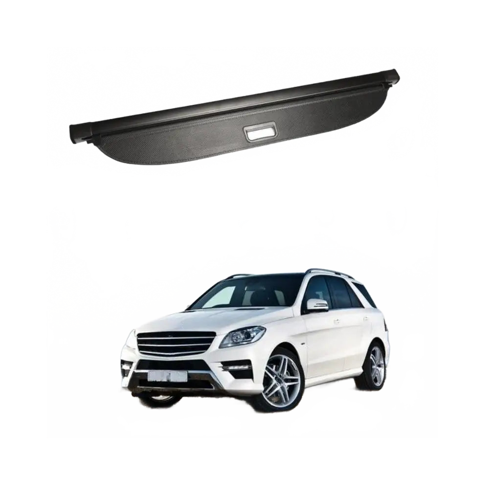 Black Canvas Retractable Cargo Cover for Mercedes-Benz ML (2012-2015) - Rear Trunk Shade-image-OPC-PMGH7XF-NEW
