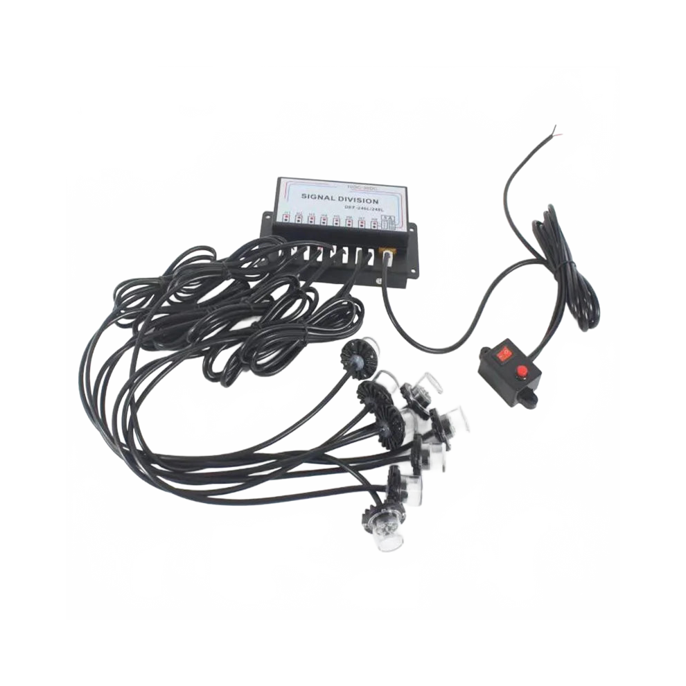 High-Intensity 8-Head Led Strobe Hideaway Kit: Waterproof Car Grille Emergency & Warning System Light 313096449425