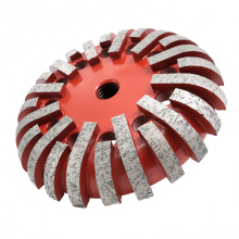 Subrilli 125mm Segmented Diamond Grinding Cup Wheel - 5 Inch Cove Base Radius Profile, 30 Grit
