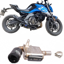 CFMoto NK400/NK650 Motorcycle Exhaust Tube: Modified Link Pipe Eliminator with Enhanced Muffler Connection