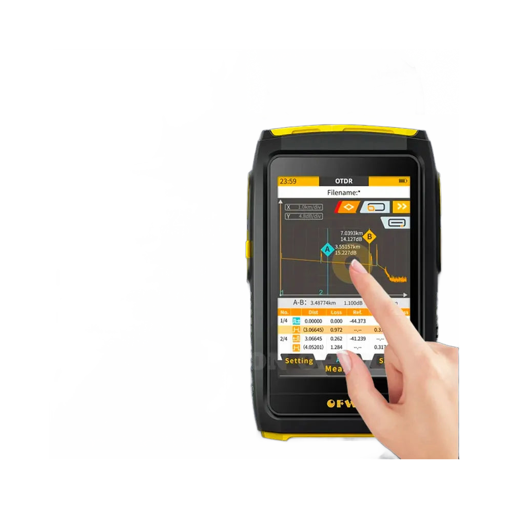 Saivxian Mini Otdr: Advanced Fiber Optic Reflectometer With Touch Screen, Vfl, Ols, Opm, Usb & Visual Fault Locator 726084056381