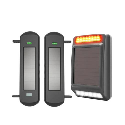Solar-Powered Wireless Alarm System with 800m Range - DIY Home Security with Siren & Strobe