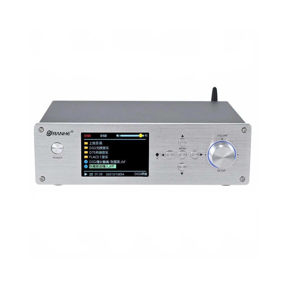 High-Fidelity Desktop Music Player With Dual Es9038q2m Dacs, Qcc5125 Bluetooth 5.1, Dsd256 & Dts Decoding 705353070587