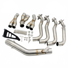 Suzuki GSXR1000 (2017-2023) Racing Exhaust Slip-On System with Modified Front Link Pipe & Motorcross Elbow