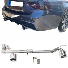 Doppelendrohr-Auspuffblende aus Edelstahl für BMW E90/E92 318i/320i/330i/325i (2006-2016)MT Stoßstangen-Schalldämpfer-Verbesserung