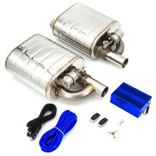 3-Inch Car Vacuum Exhaust Sounds Valve Muffler with Dual Remote Control & Left/Right Air Pump