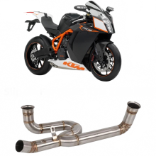 KTM 1190 RC8 Motorcycle Exhaust Stainless Steel Mid-Link Pipe for 50.8mm Muffler
