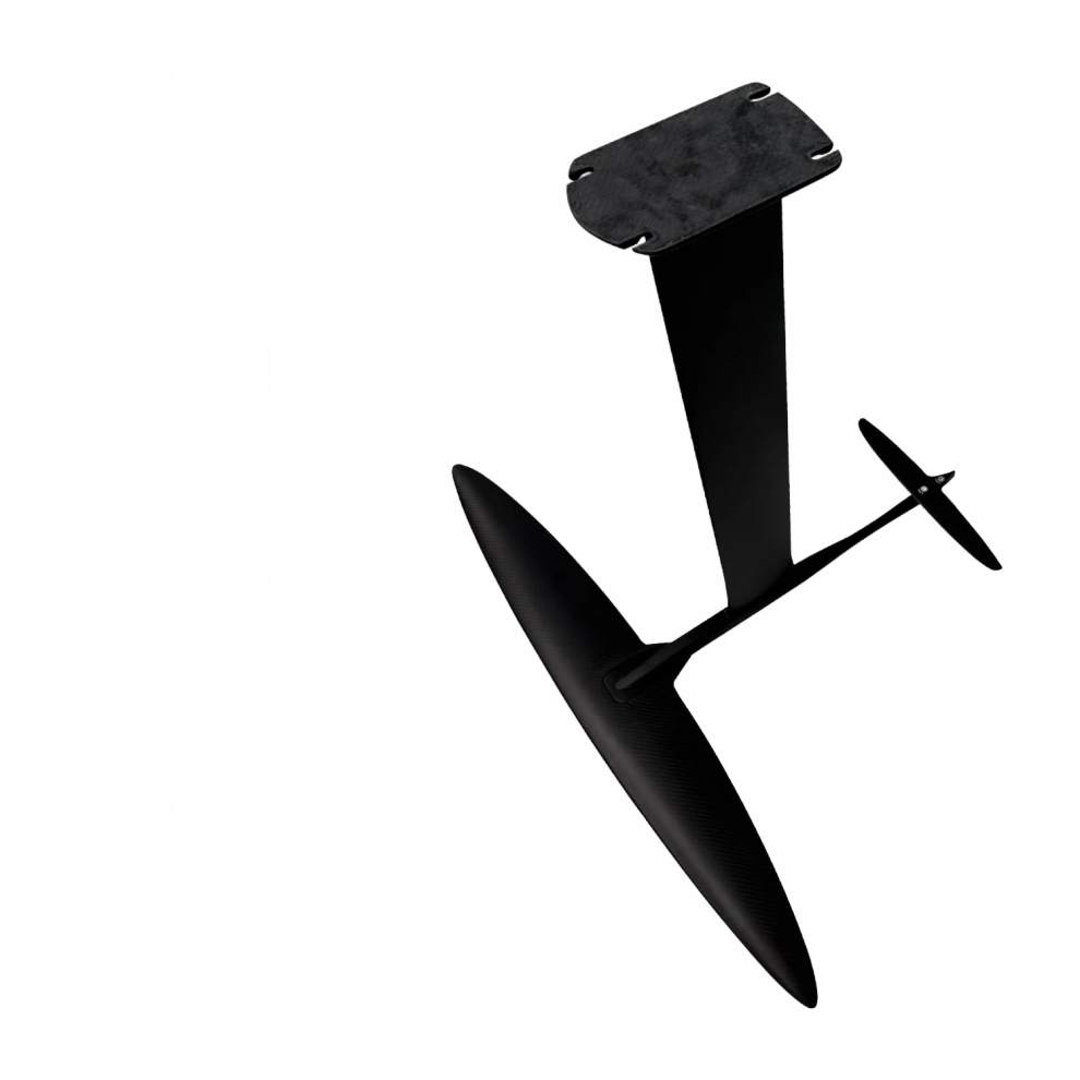 Gy Art V2 939 High-Performance Carbon Fiber Hydrofoil - 900Sqcm Spitfire-Inspired For Kiteboarding & Surfing Black 7445008198145