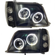 Toyota Land Cruiser Prado LC90 FJ90 LED Black Headlights Set (1996-2002) - 2PC LH & RH Headlamp Assembly