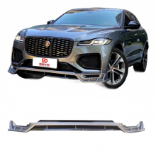Jaguar F-Pace 2021-2023 Carbon Fiber Front Lip Diffuser Spoiler Protector Cover - High Quality ABS Paint