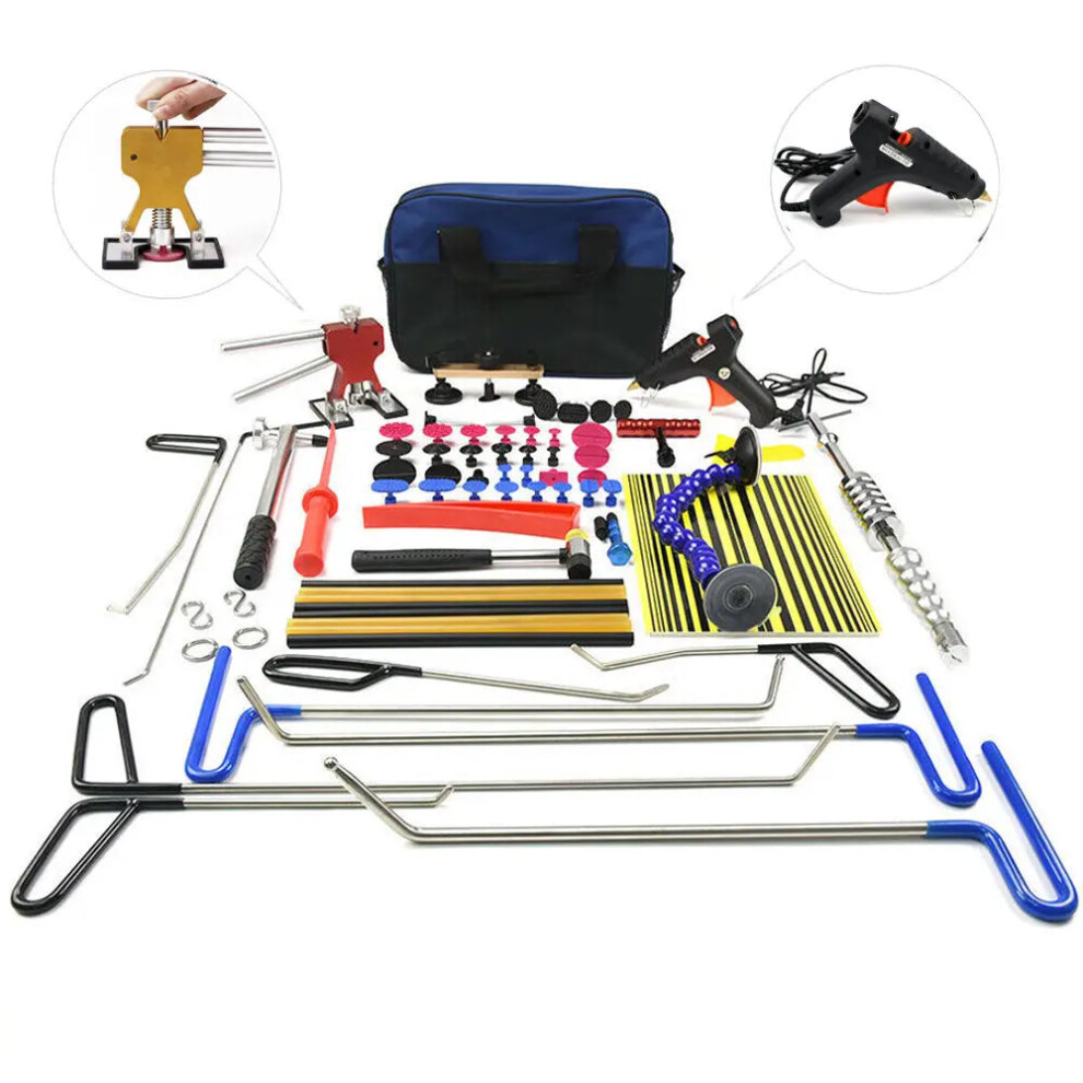Comprehensive Paintless Dent Repair Kit With Slide Hammer & Push Rods For Car Body Restoration 313109866898