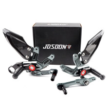 Carbon Fiber Adjustable Rearset with Aluminum Foot Pegs for BMW S1000RR (2015-2018) - Racing Edition