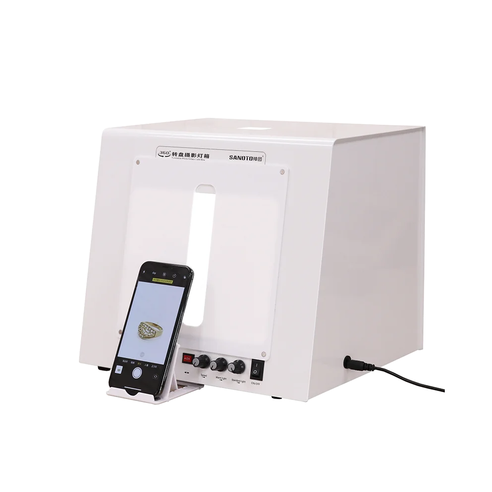 Sanoto Photo Studio Box With Rotating Turntable For Jewelry Photography & 3D Scanning Light 384925566897