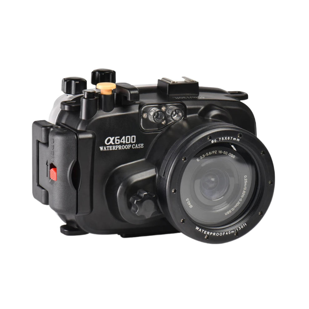 Waterproof 130Ft/40M Underwater Housing Diving Case For Sony A6400 With 16-50Mm Lens + Camera Bag Cover 726084090668