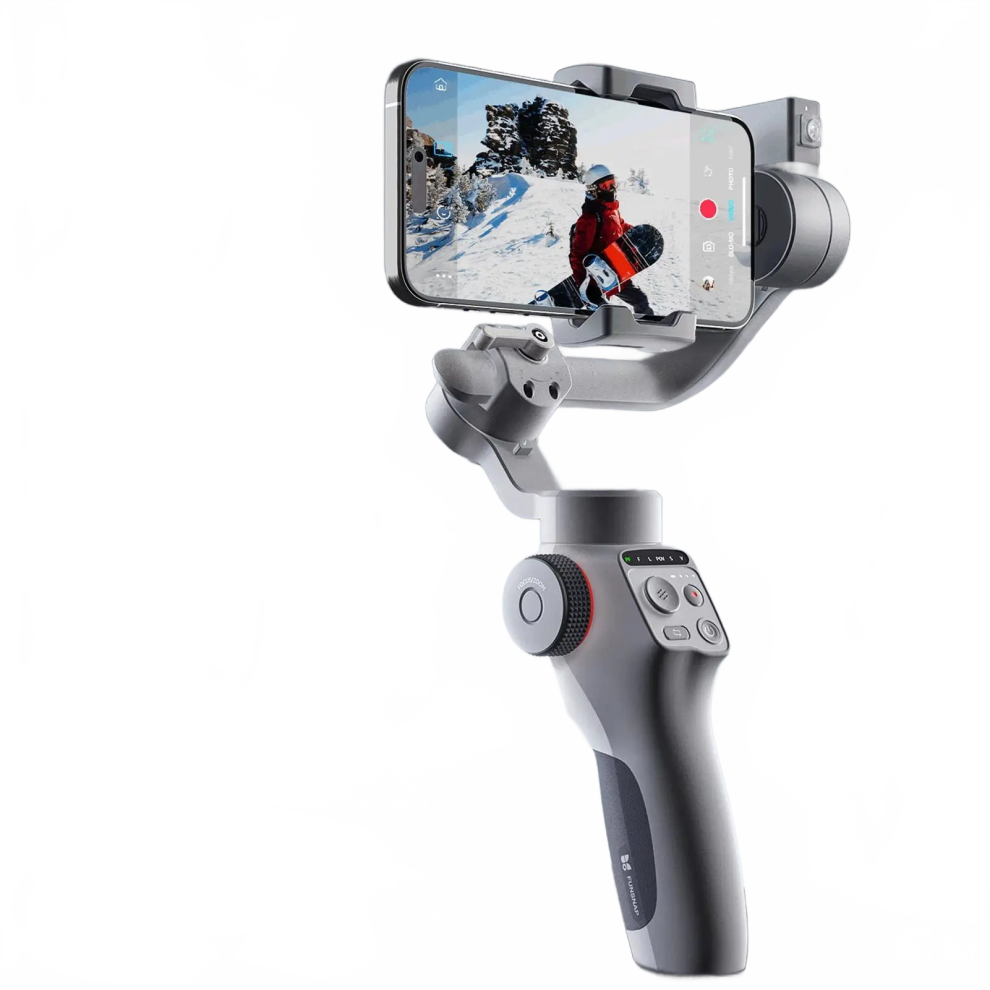 Funsnap Capture 5: Advanced 3-Axis Smartphone Gimbal Stabilizer With Lcd Screen, Compatible With Iphone 15 To X Pro Max, Supports Up To 450G 705353395291