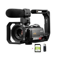 Ordro AC5 4K Professional Video Camera with 12x Optical Zoom for YouTube Live Streaming & Vlogging