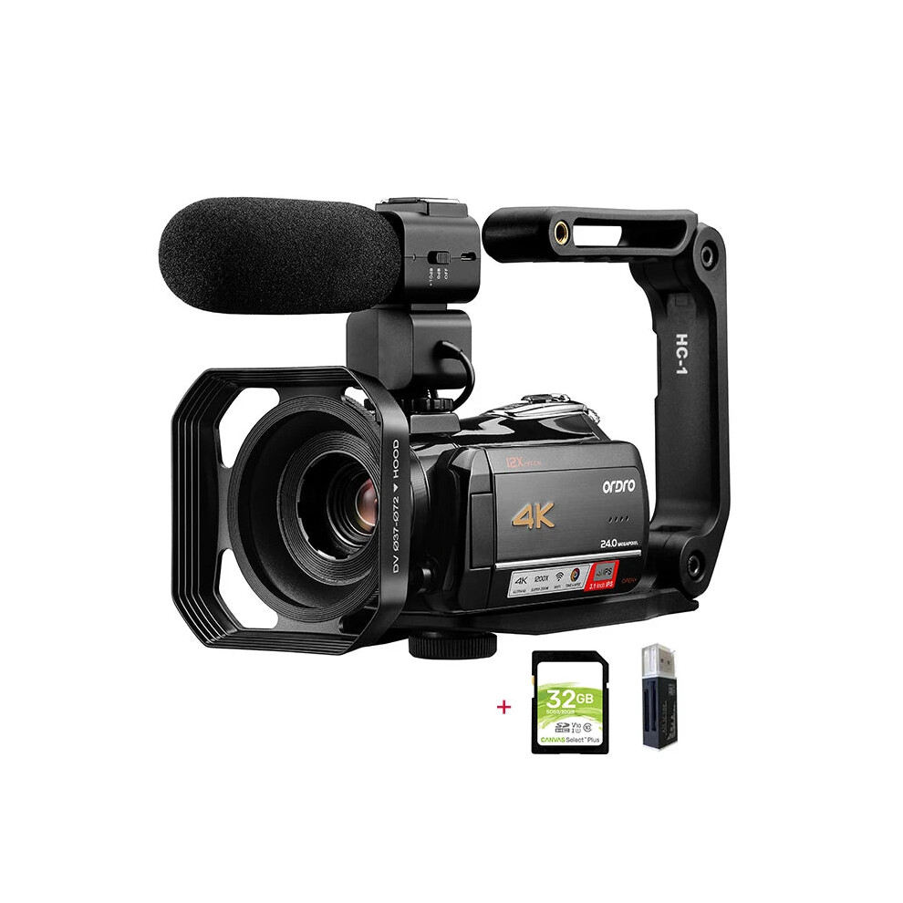 Ordro Ac5 4K Professional Video Camera With 12X Optical Zoom For Youtube Live Streaming & Vlogging 313049576550