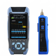 Compacte Pro Mini OTDR optische reflectometer met 9 functies - VFL, OLS, OPM, gebeurteniskaart, 22/24 dB voor 64 km glasvezelkabel Ethernet-tester FT