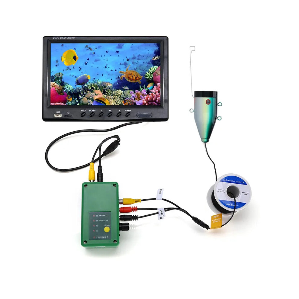Gamwater Portable Ice Fish Finder With 9 Hd Dvr Monitor, Ip68 Waterproof 1080P Underwater Fishing Camera 313106497453