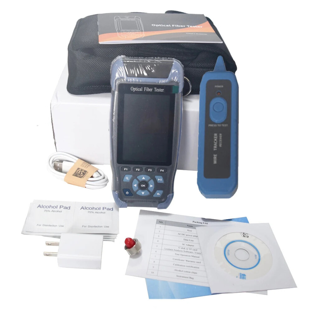 Pro Mini Otdr Optical Time Domain Reflectometer 1310/1550Nm With Vfl, Ols, Opm, And Event Map - 24/22Db For 64Km Fiber Cable 744759943194