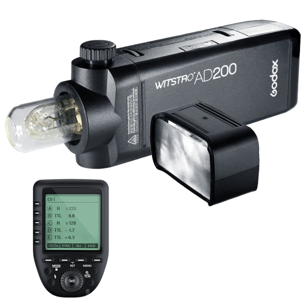 Godox Ad200 200Ws Ttl Gn60 High-Speed Sync Pocket Flash With Godox Xpro Transmitter For Canon, Nikon, Fujifilm, And Pentax Cameras 313021221232