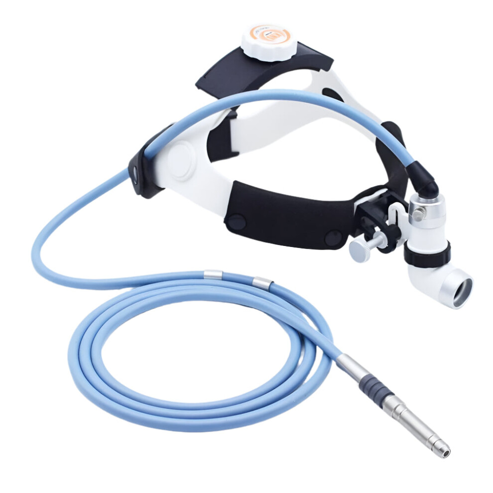 Ultra-Bright Optical Fiber Headlamp for Medical, Dental, and Veterinary Examinations