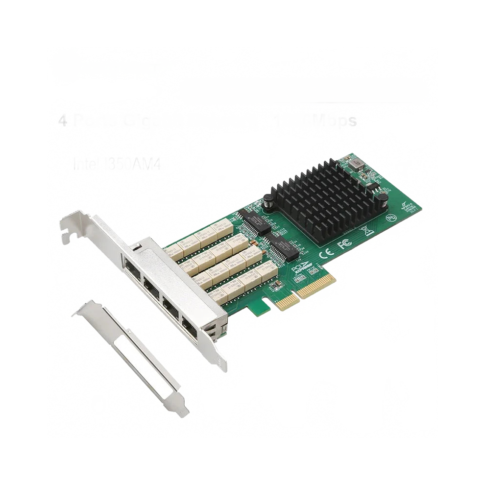 High-Performance Intel I350am4 4-Port Gigabit Ethernet Pcie Network Card For Servers And Desktops 744110250701